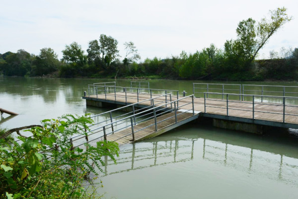L'approdo di Foglia come si presentava dopo i danni del 2016 (foto: contrattodifiumemediavalledeltevere.net)
